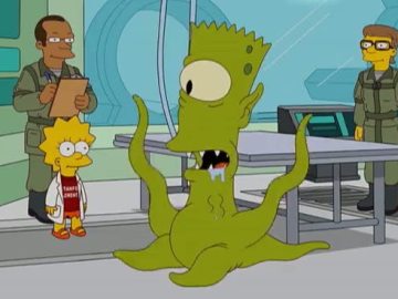 Bart extraterrestre en el especial de Halloween