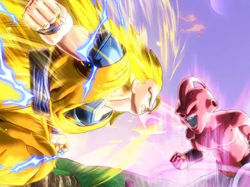 Goku se enfrenta al monstruo Bu Goku se enfrenta al monstruo Bu