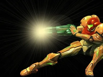 Samus Aran, disparando Samus Aran, disparando