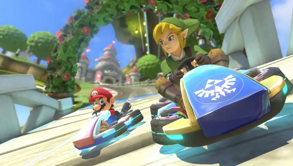 Link en Mario Kart 8