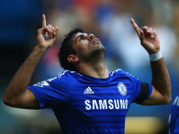 Diego Costa celebra un gol con el Chelsea