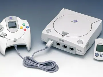 La Dreamcast, con el VMU y su mando La Dreamcast, con el VMU y su mando