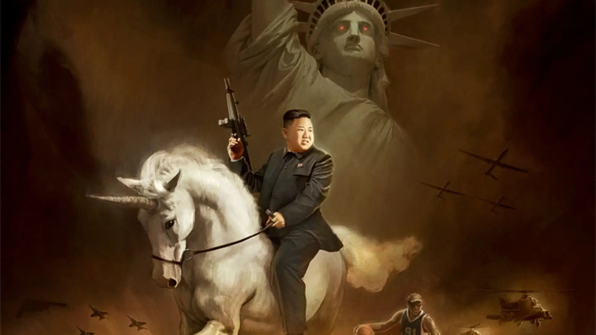 Kim Jong Un, en un unicornio