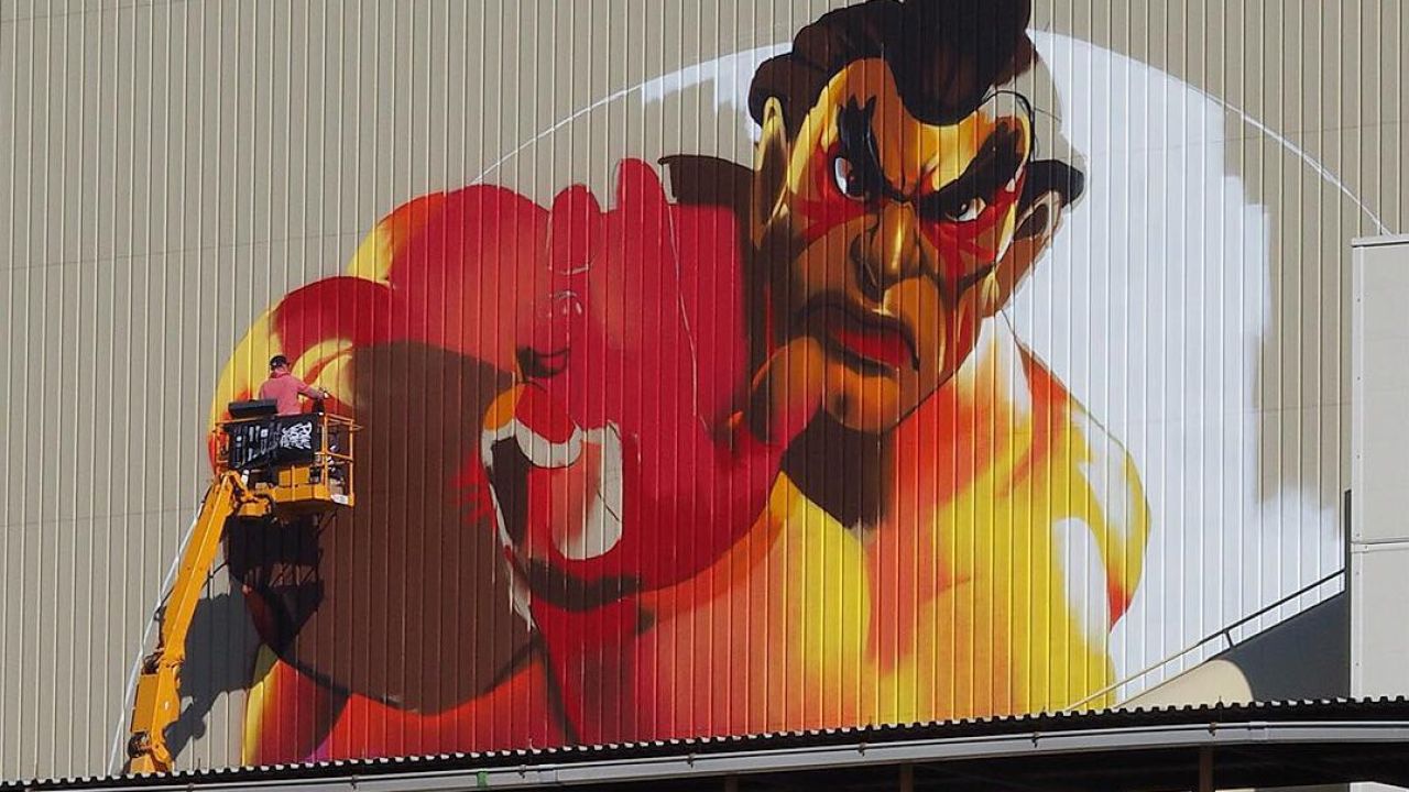 Impresionante grafiti de Street Fighter en Tokio