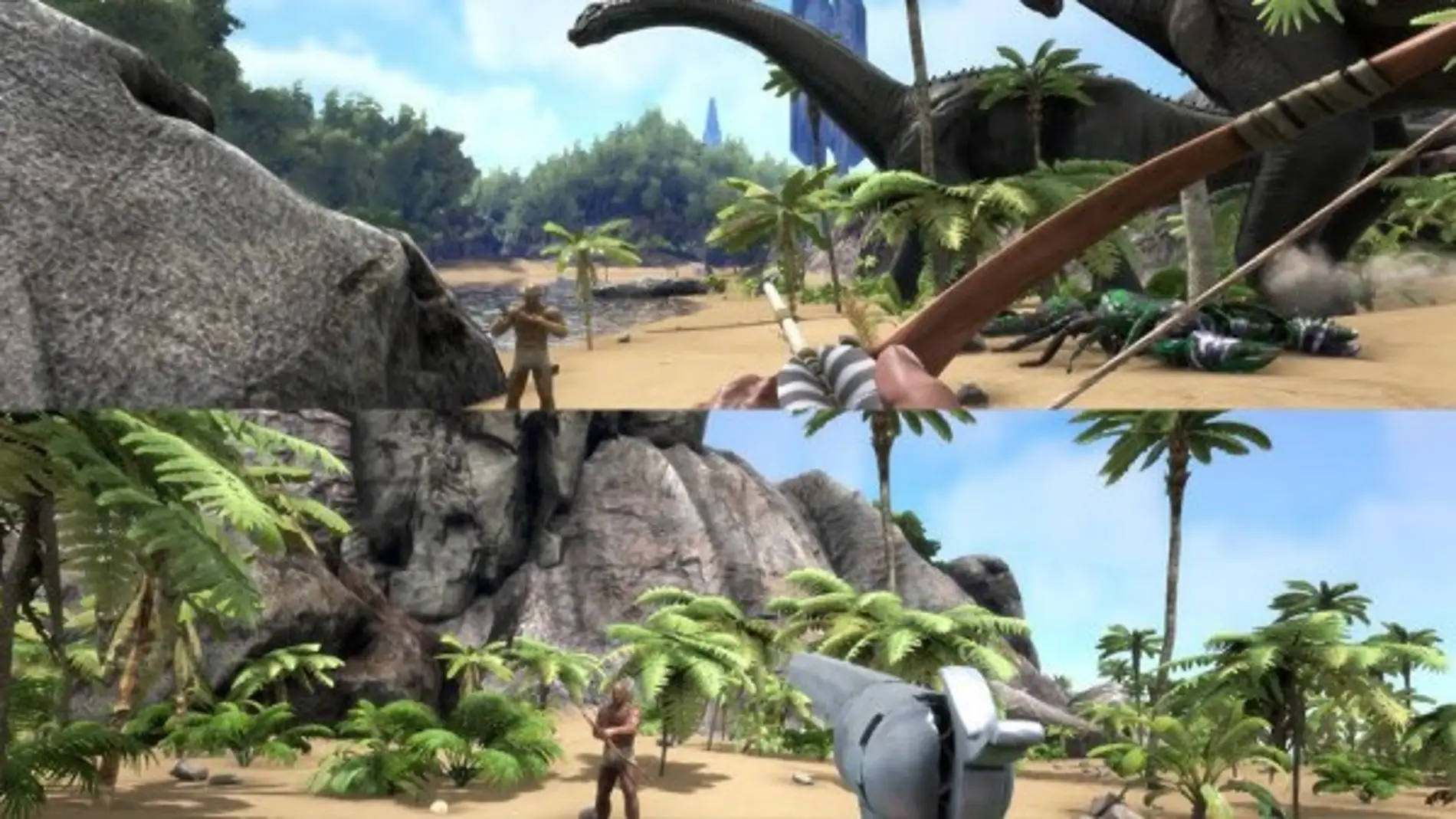 Pantalla partida en ARK: Survival Evolved