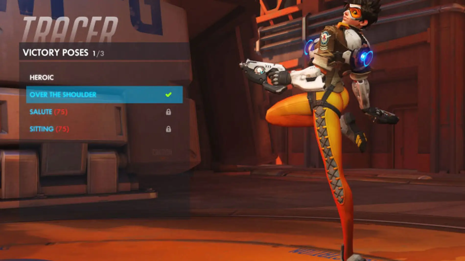 Pose censurada de Tracer en Overwatch