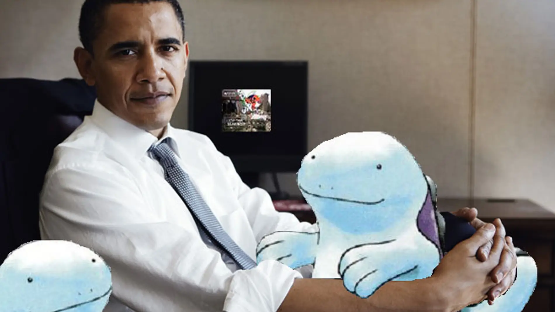 Barack Obama, con Quagsire