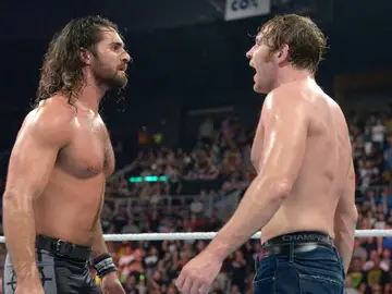 La lucha entre Rollins y Ambrose en el Campeonato WWE termina en controversia La lucha entre Rollins y Ambrose en el Campeonato WWE termina en controversia