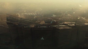 Escena de la película de Assassin's Creed, con el Vicente Calderón al fondo