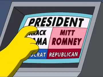 Homer vota por Romney Homer vota por Romney