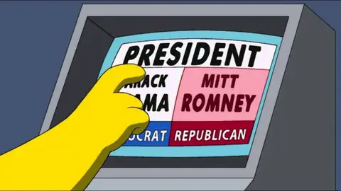 Homer vota por Romney Homer vota por Romney