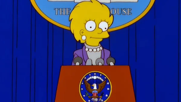 Lisa Simpson sustituye a Donald Trump al frente de Estados Unidos Lisa Simpson sustituye a Donald Trump al frente de Estados Unidos