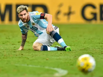 Messi, durante el partido Brasil-Argentina Messi, durante el partido Brasil-Argentina
