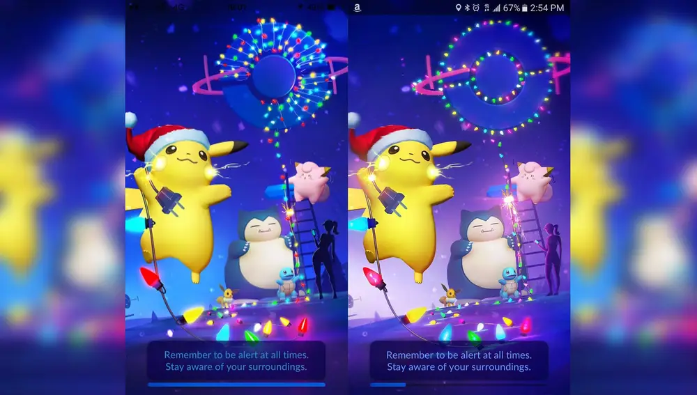 Comparativa, antes y después en Pokémon GO