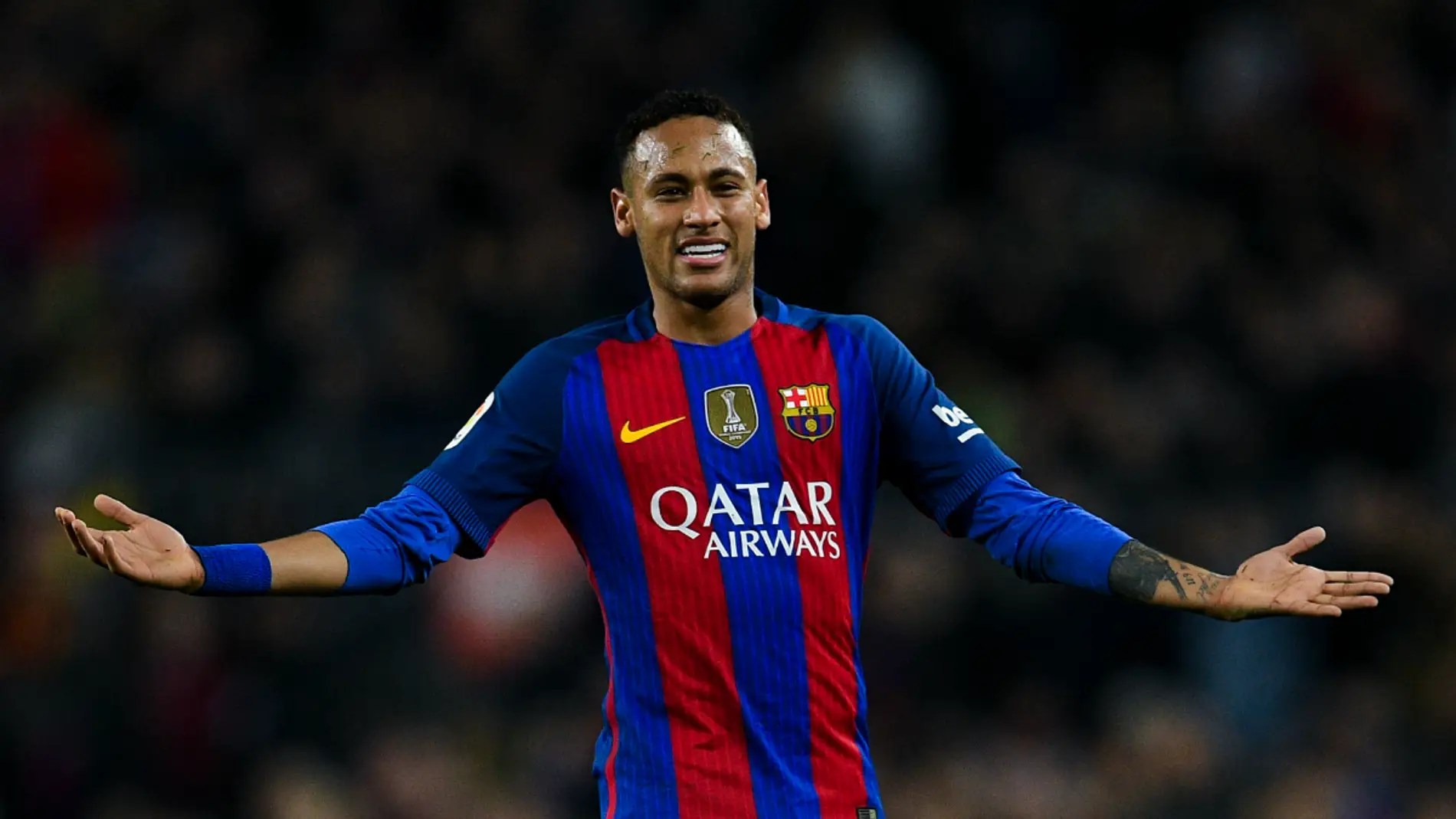 Neymar, en un partido con el Barça