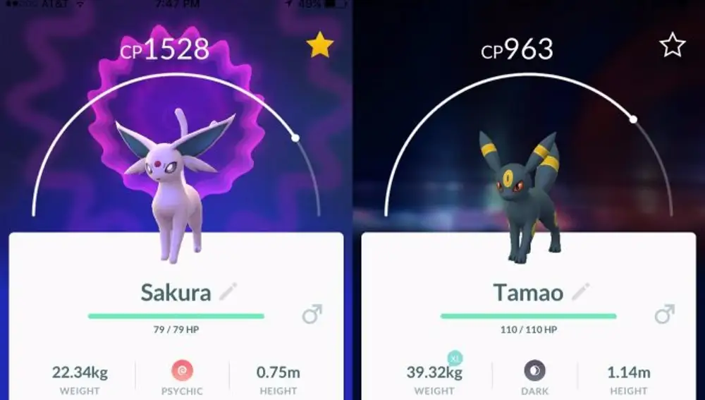 Espeon y Umbreon