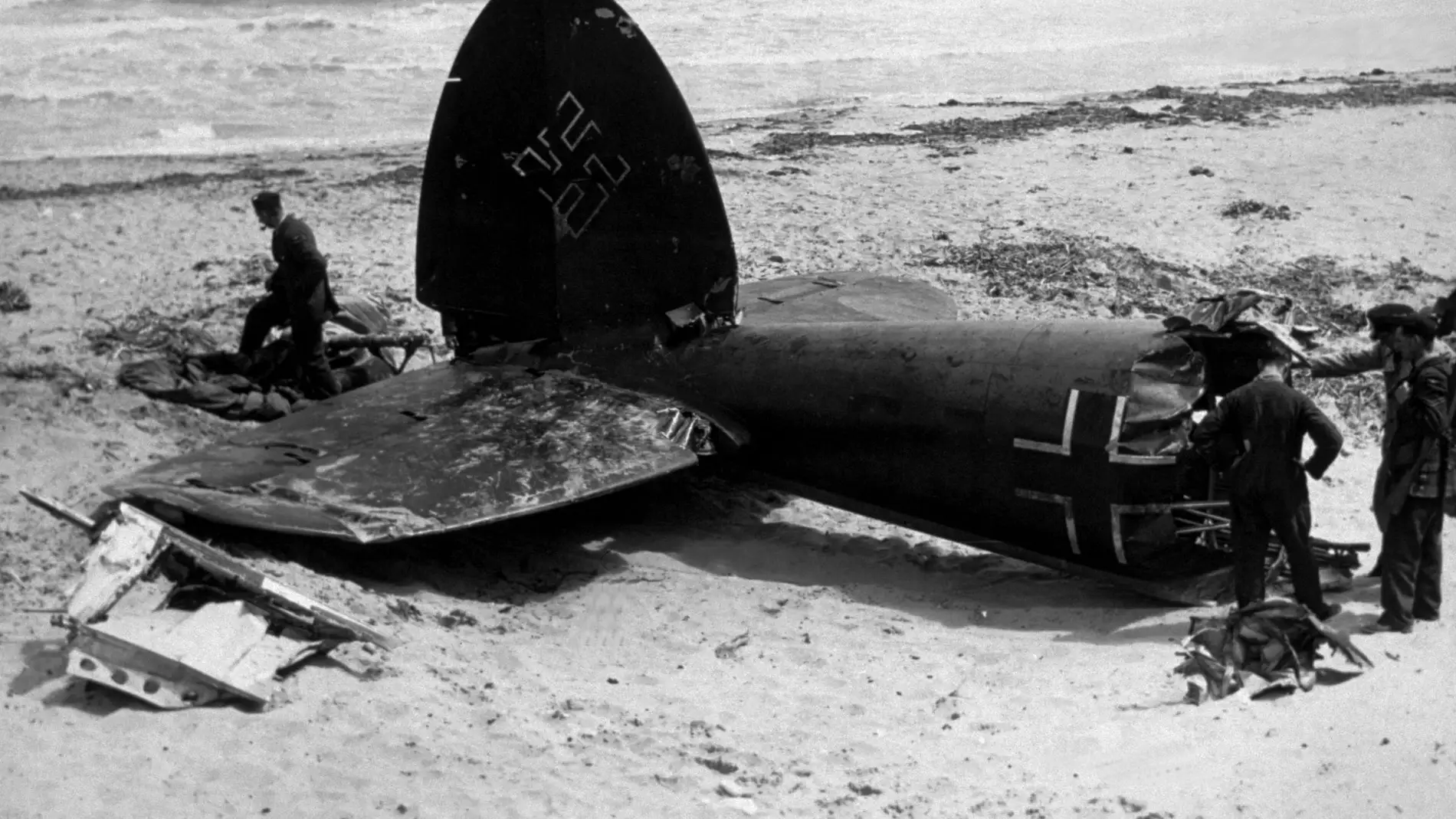 Restos de un avión alemán de la II Guerra Mundial