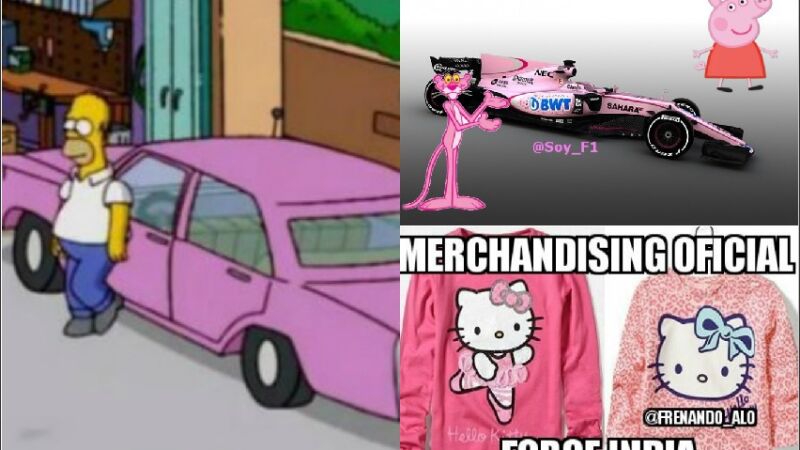 Los Simpsons ya lo predijeron: los mejores memes del nuevo monoplaza rosa de Force India