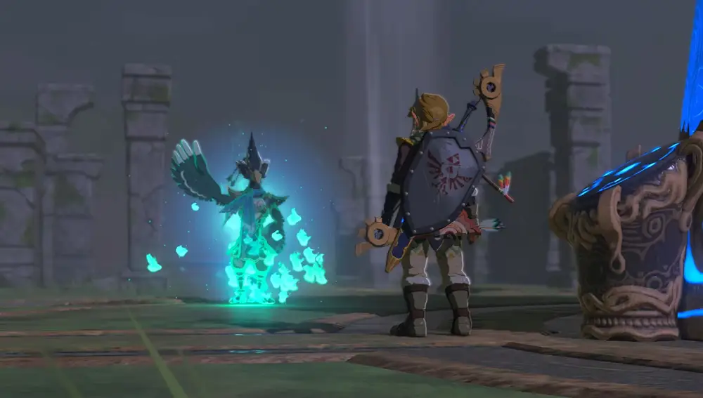 Momento post-batalla contra la Ira del Viento de Ganon en The Legend of Zelda: Breath of the Wild
