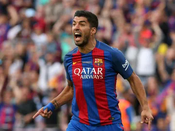 Luis Suárez, enfadado Luis Suárez, enfadado