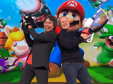 Shigeru Miyamoto e Yves Guillemot Shigeru Miyamoto e Yves Guillemot