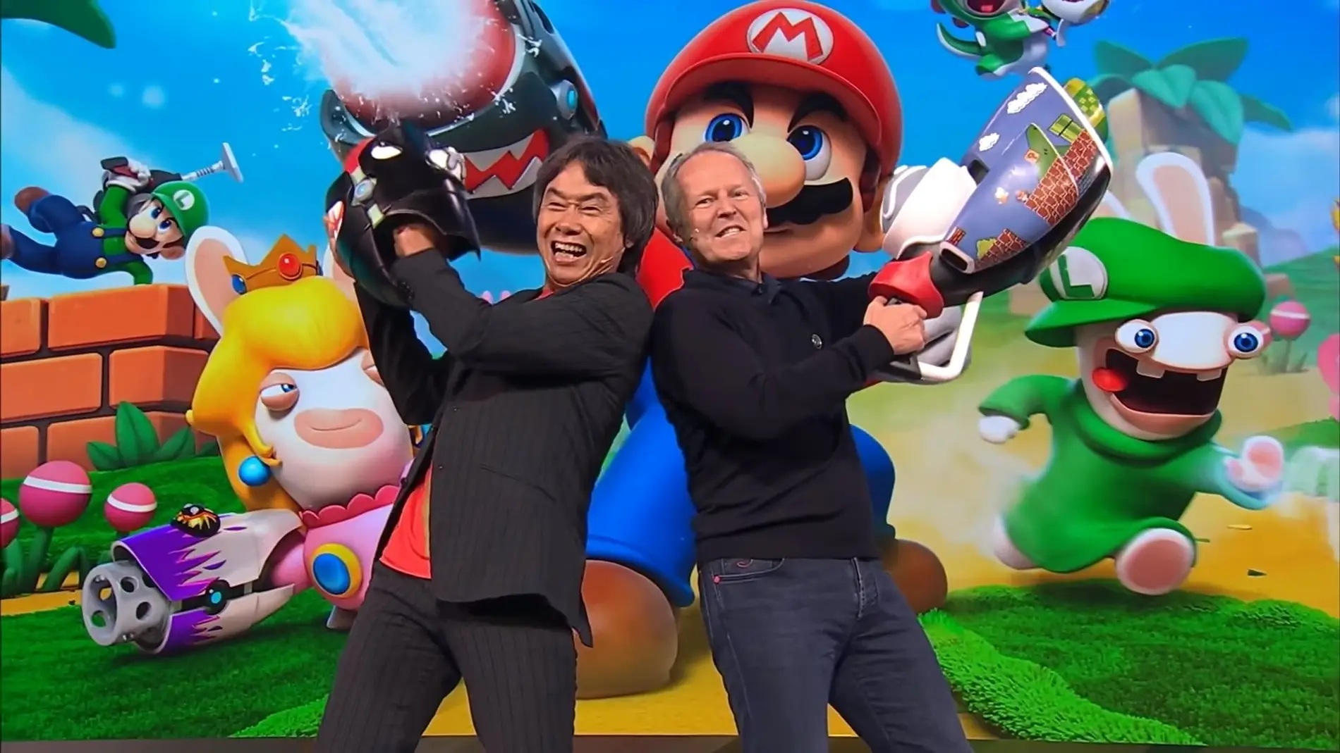 Shigeru Miyamoto e Yves Guillemot