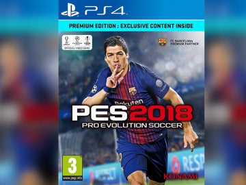 Luis Suarez en portada de PES 2018