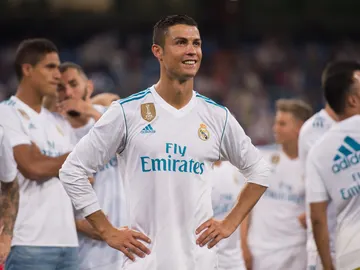 Cristiano Ronaldo sonríe tras un partido con el Real Madrid Cristiano Ronaldo sonríe tras un partido con el Real Madrid