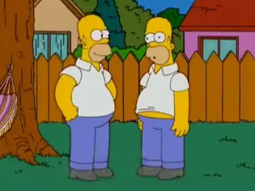 Homer Simpson y su doble Homer Simpson y su doble