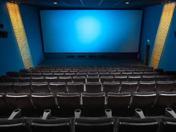 La imagen de archivo de un cine La imagen de archivo de un cine