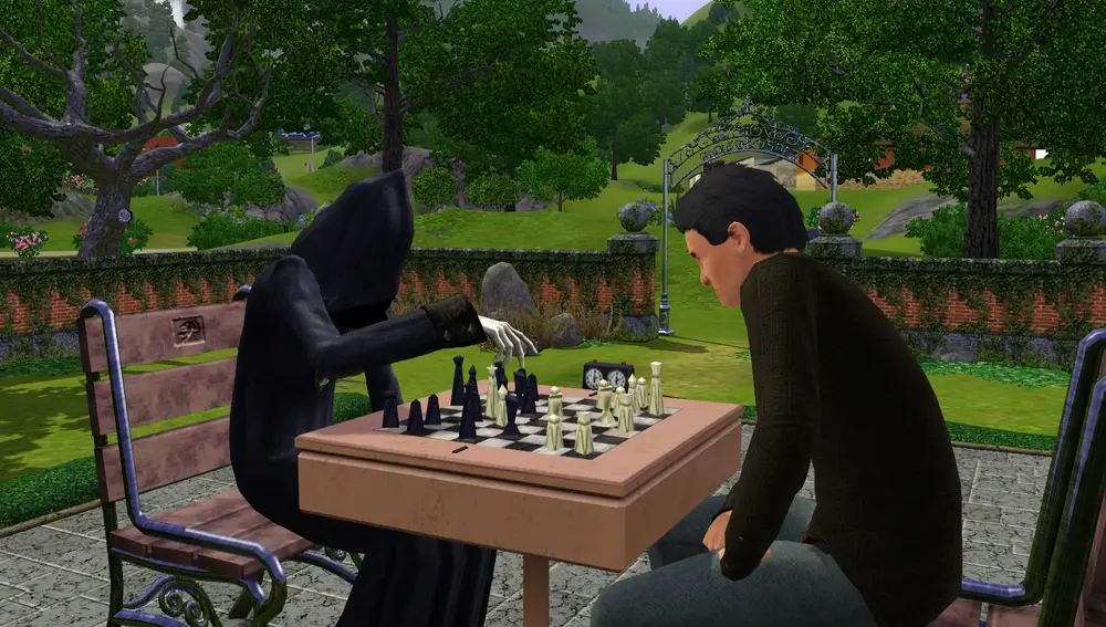 La Muerte jugando al ajedrez