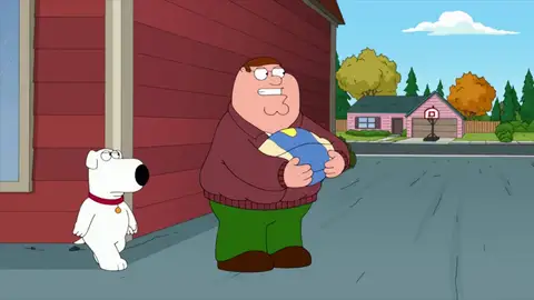 "Pero Peter, ¿qué haces? ¿Salvas al pavo en vez de a mí?" "Pero Peter, ¿qué haces? ¿Salvas al pavo en vez de a mí?"