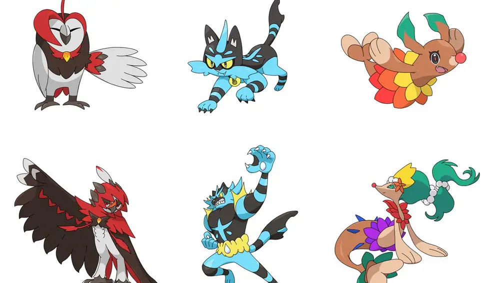 Pokémon iniciales de séptima generación