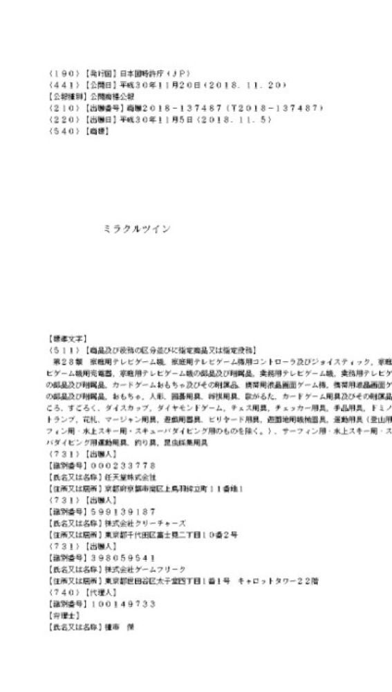 Marca registrada Miracle Twin