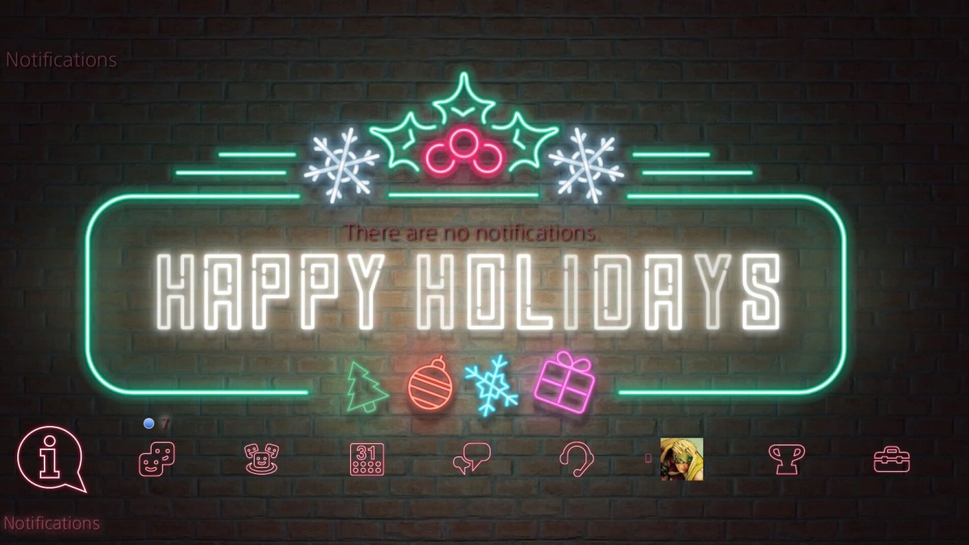 Tema navideño de PS4