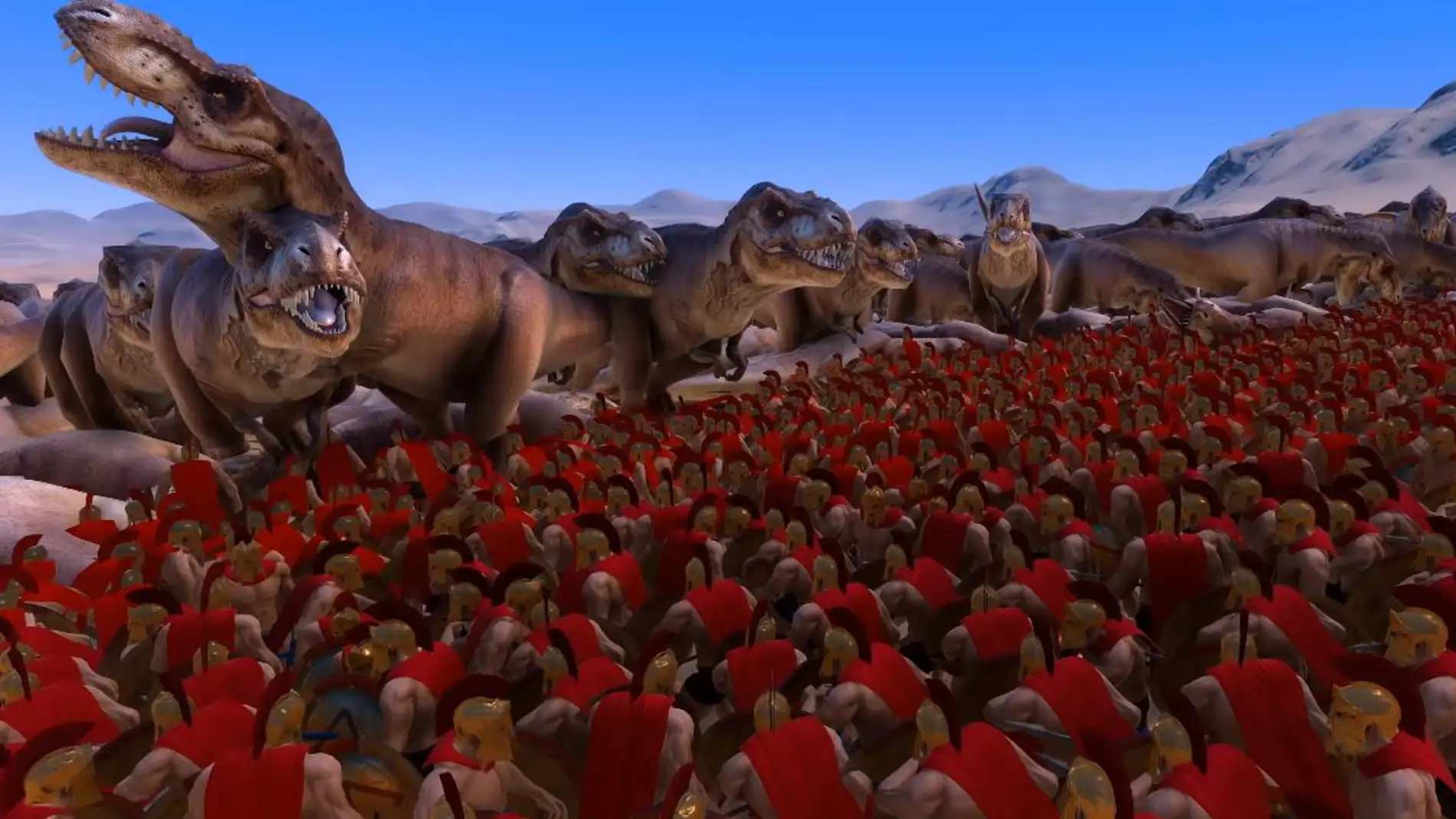 1.000 Tyrannosaurus rex vs 30.000 espartanos