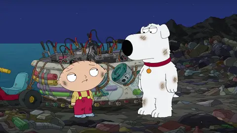 Stewie y Brian se quedan atrapados en Isla Basura Stewie y Brian se quedan atrapados en Isla Basura