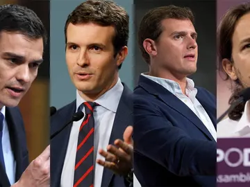Pedro Sánchez, Pablo Casado, Albert Rivera y Pablo Iglesias, candidatos a las elecciones Pedro Sánchez, Pablo Casado, Albert Rivera y Pablo Iglesias, candidatos a las elecciones