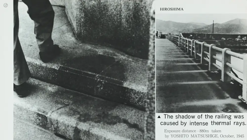 Sombras en el puente de Hiroshima