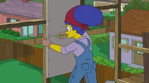 Marge reconstruye la casa del árbol al puro estilo de Bricomanía momento destacado