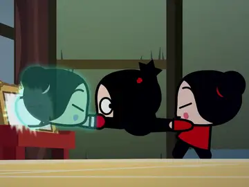 Una Pucca fantasma intenta llevarse a Garu al más allá Una Pucca fantasma intenta llevarse a Garu al más allá