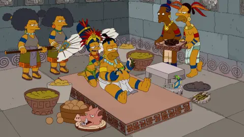 Homer, el maya Los Simpson