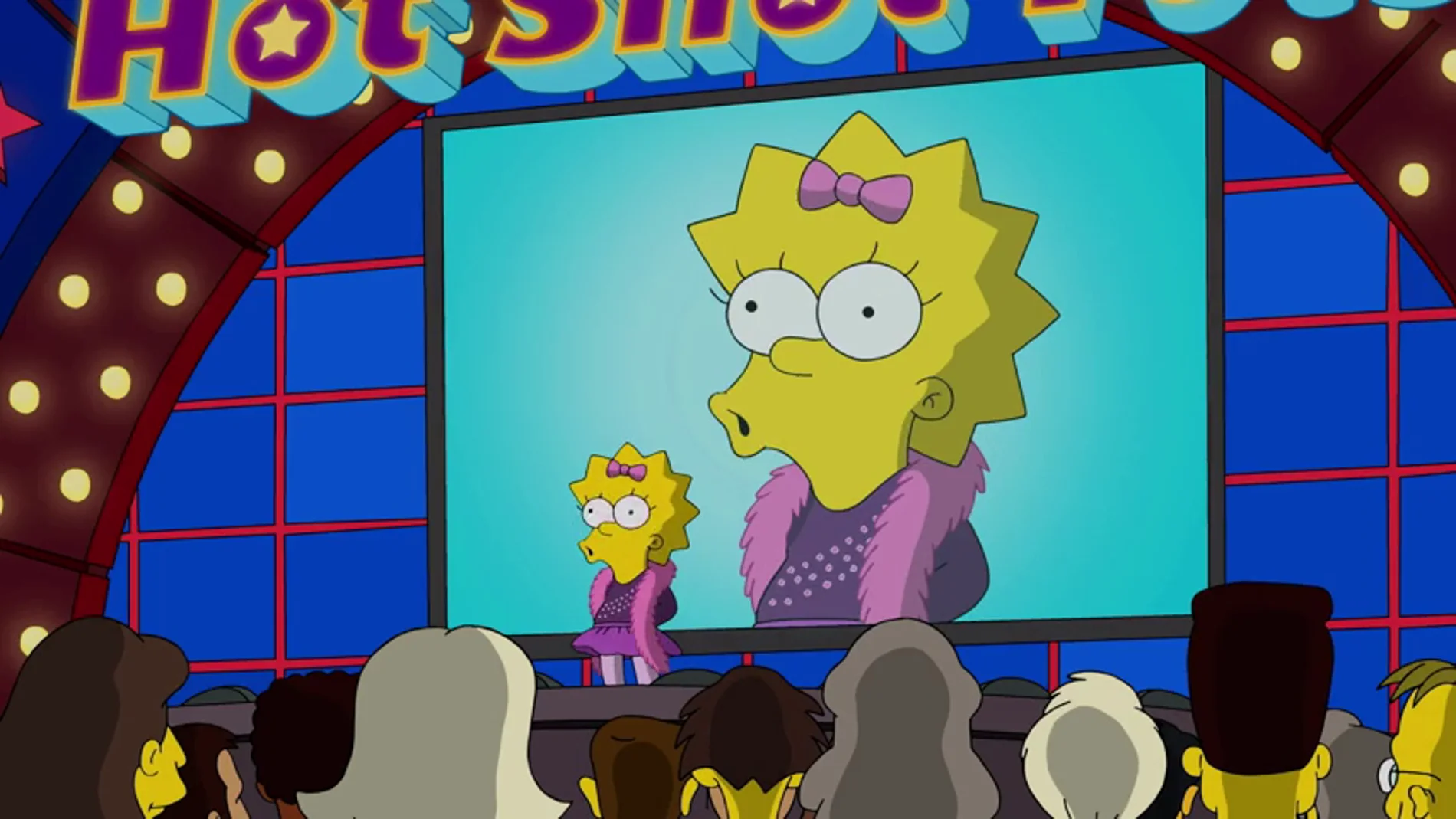 Homer presenta a Maggie a un concurso de talentos