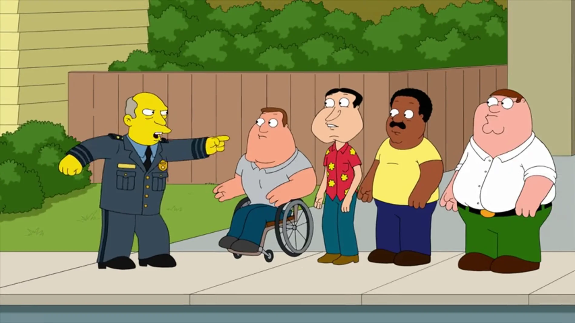 El superintendente Chalmers de 'Los Simpson' se cuela en 'Padre de Familia'