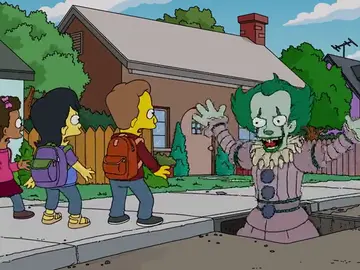 Pennywise, el payaso de la película 'It', se cuela en 'Los Simpson' Pennywise, el payaso de la película 'It', se cuela en 'Los Simpson'