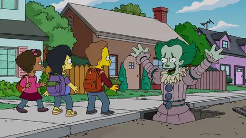 Pennywise, el payaso de la película 'It', se cuela en 'Los Simpson' momento destacado
