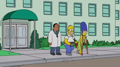 Hommer y Marge terminan su noche romántica en urgencias Hommer y Marge terminan su noche romántica en urgencias