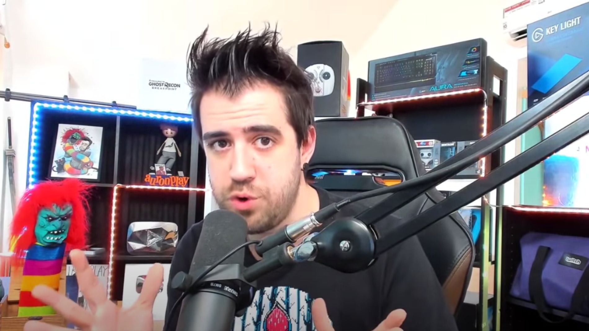 AuronPlay durante uno de sus directos