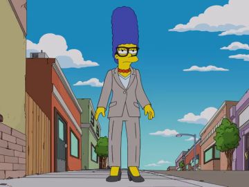 Marge dirige la obra de teatro de Springfield