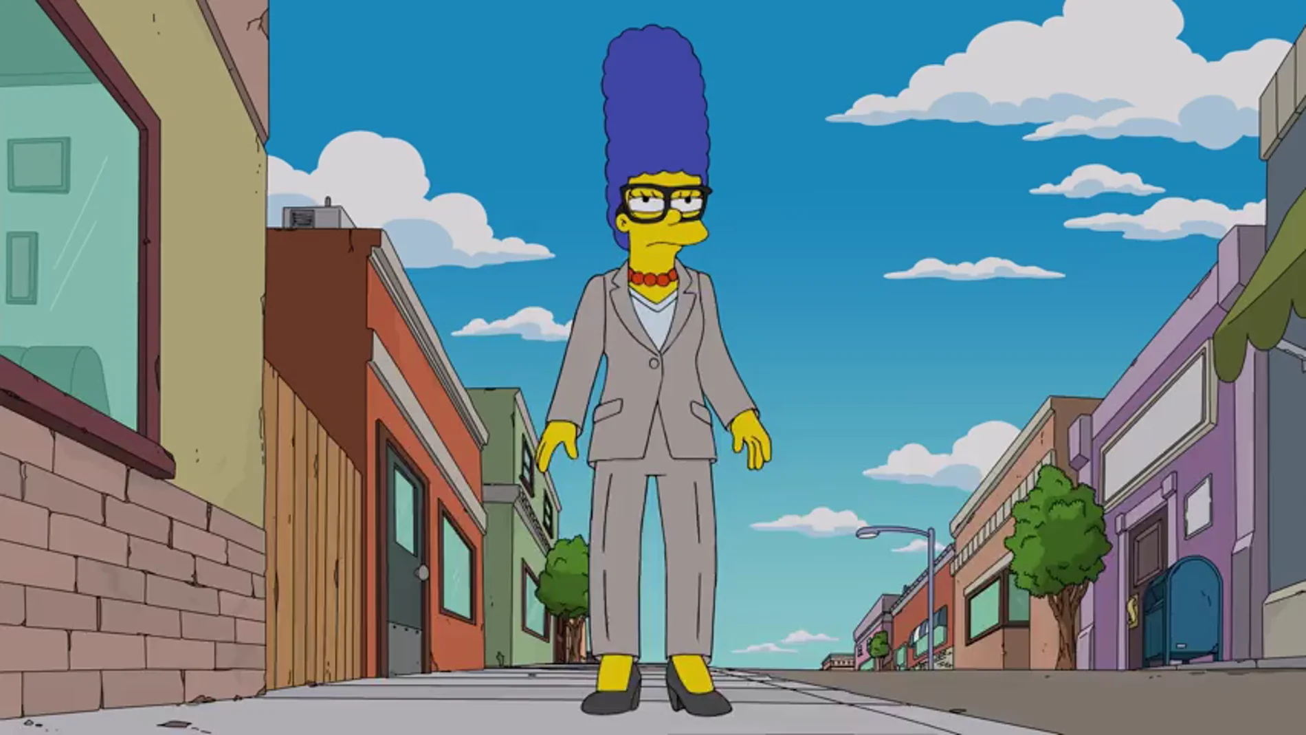 Marge dirige la obra de teatro de Springfield